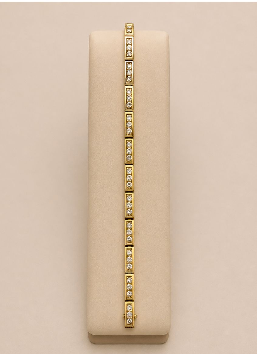 14KW Round Diamond Tennis Bracelet (4ct)
