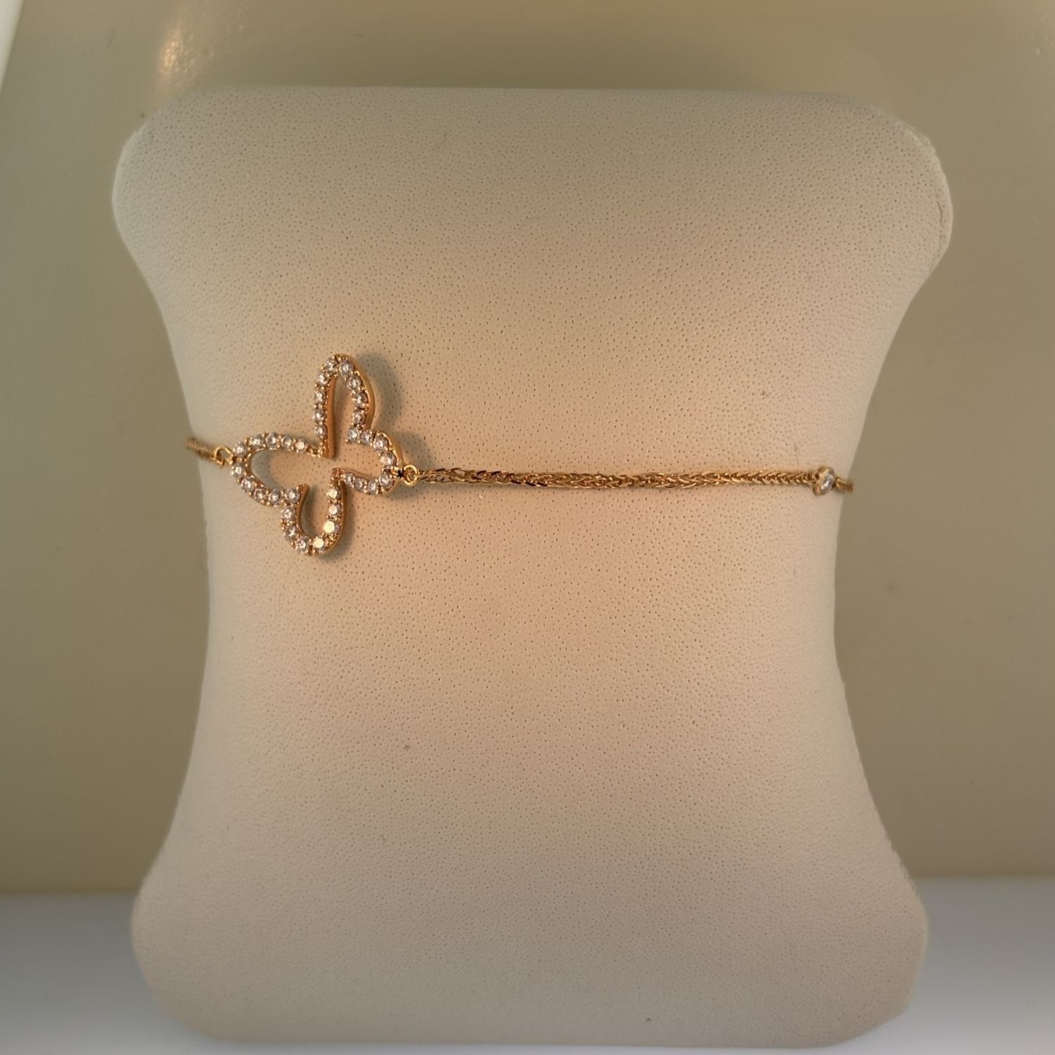 18KY Butterly Diamond Bracelet/Anklet