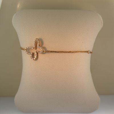18KY Butterly Diamond Bracelet/Anklet