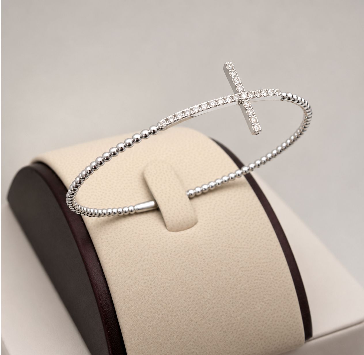 Diamond Cross Beaded Bangle