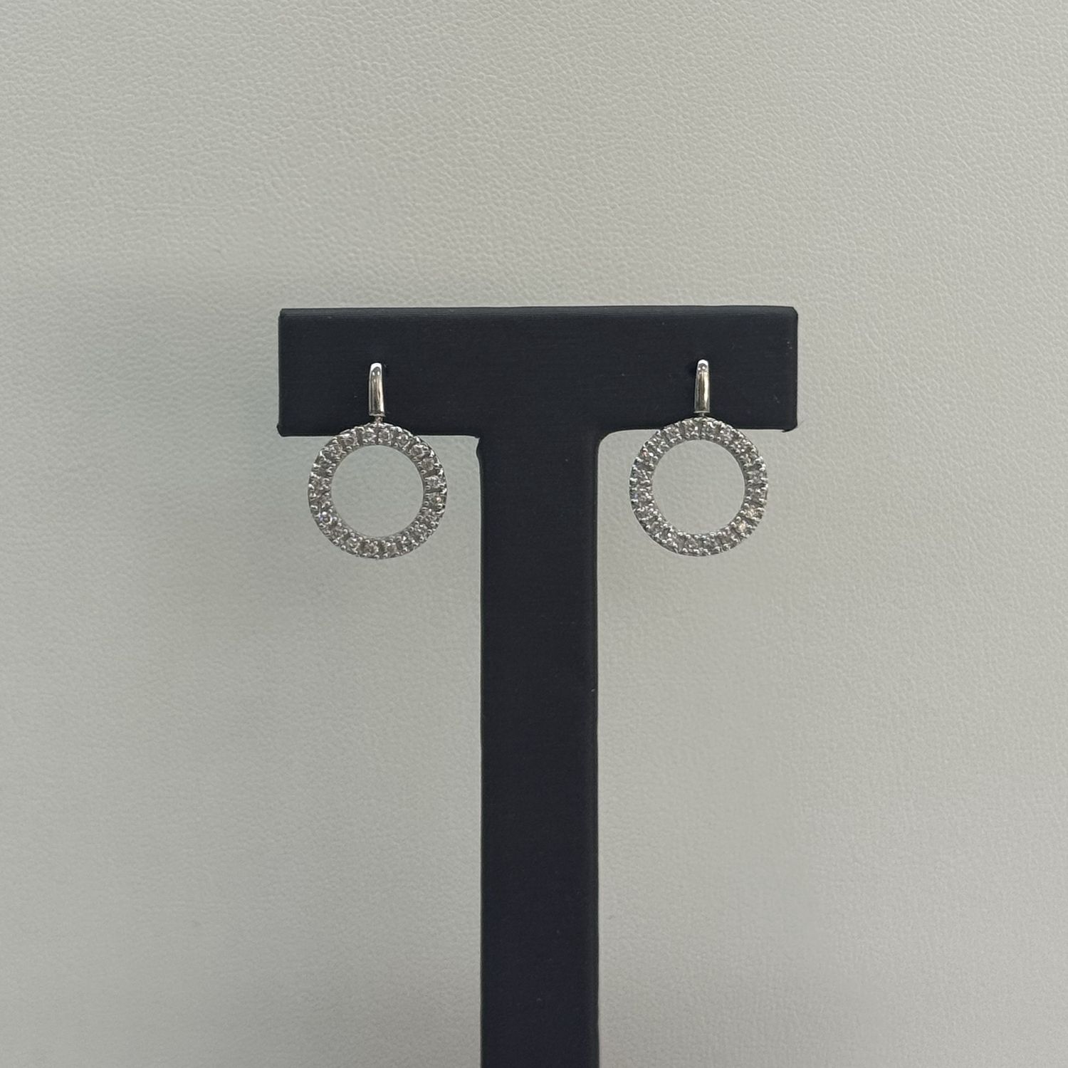 Dia Drop Halo Earrings