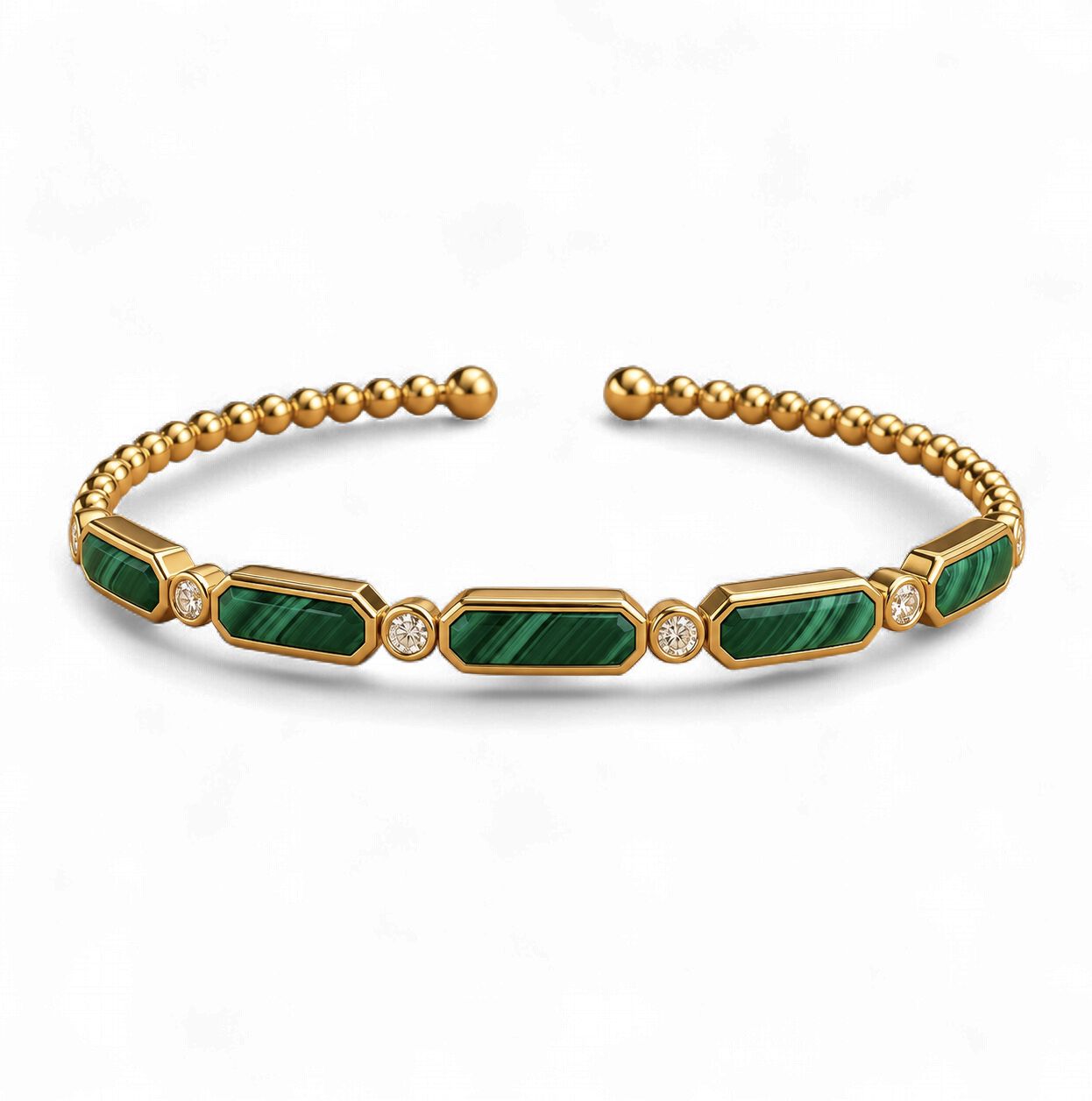 Diamond and Malachite Bangle- Bujukan