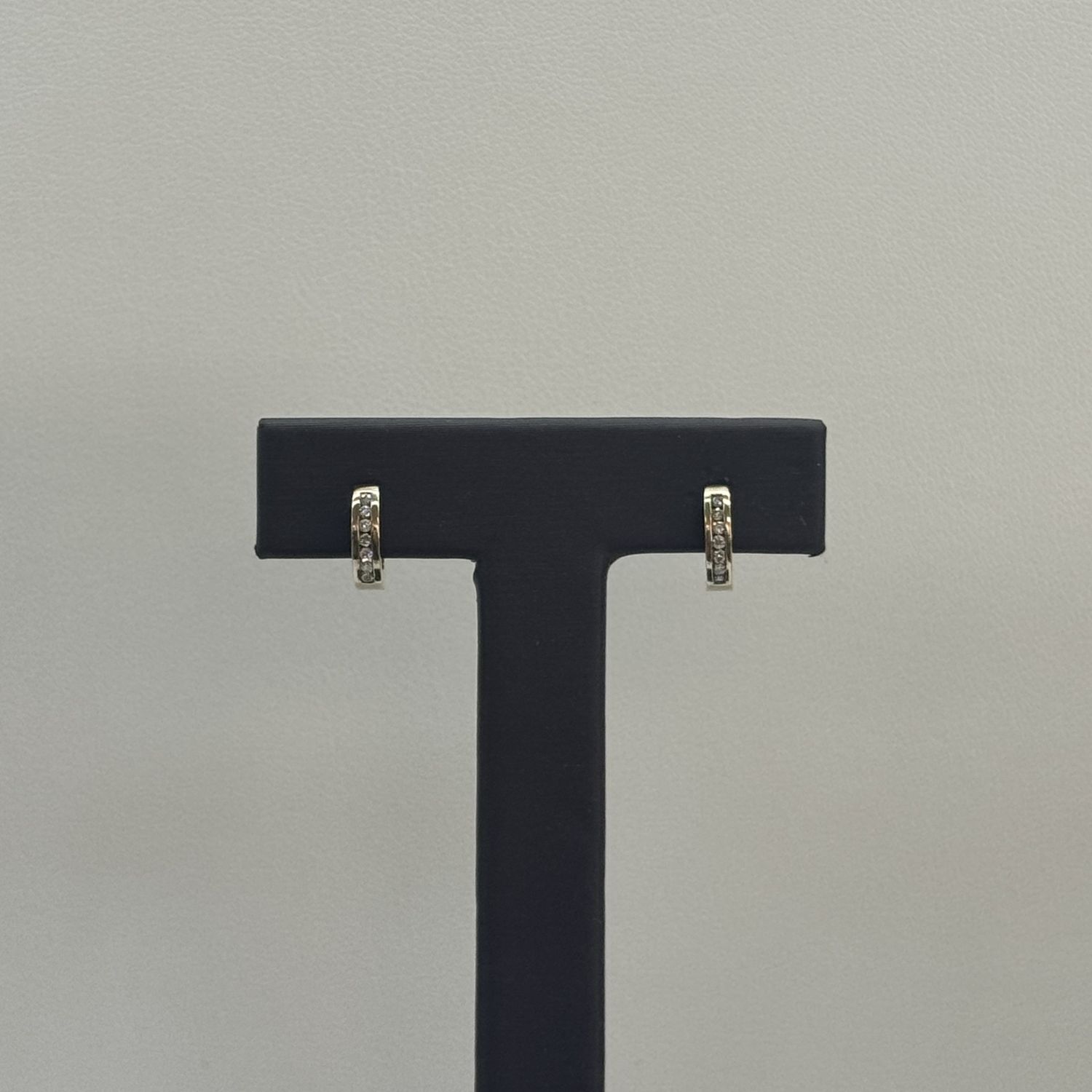 Diamond Huggie Hoop Earrings