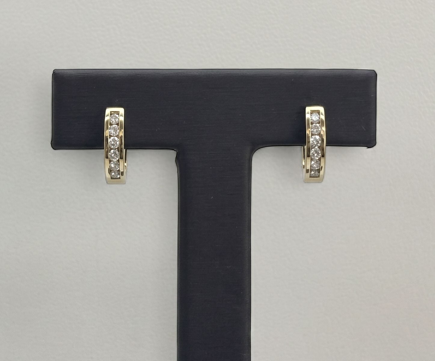 Diamond Huggie Hoop Earrings