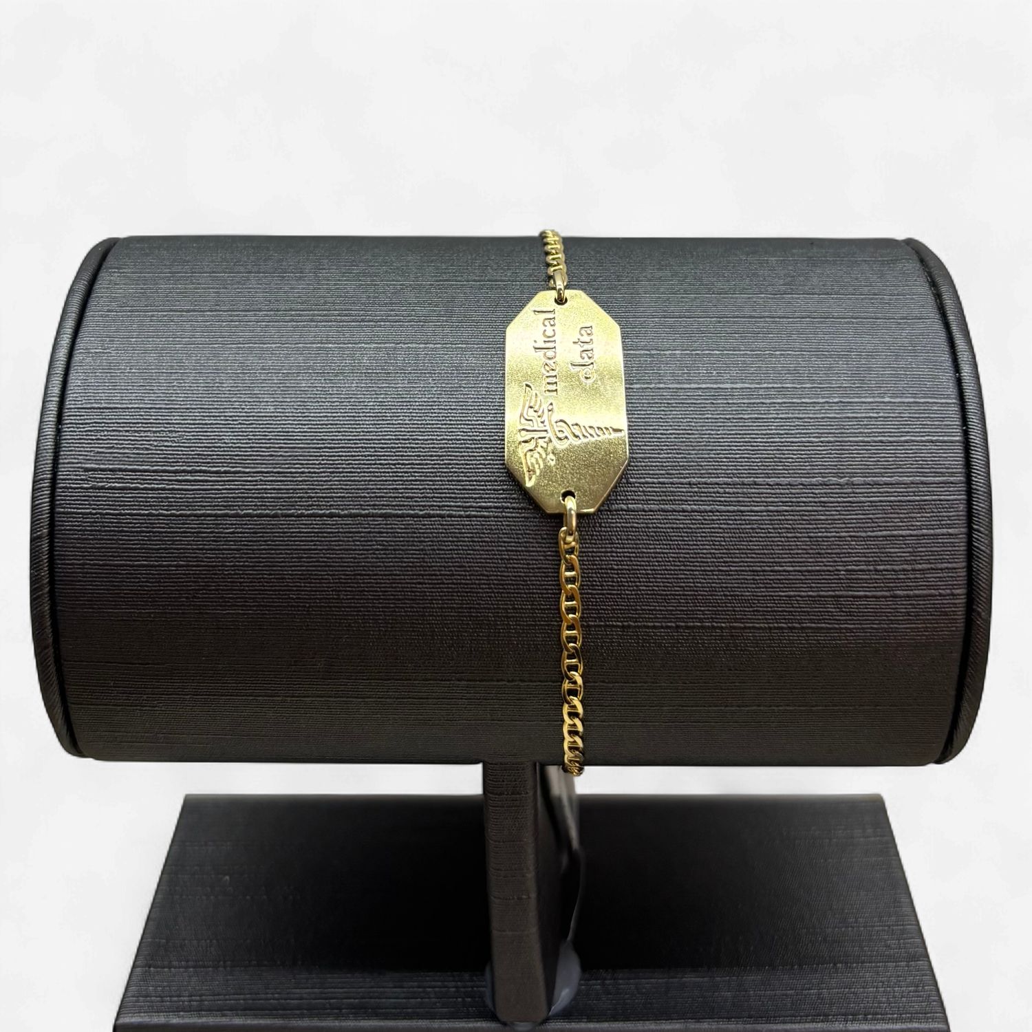 10k 2-Tone Gold Medical ID Bracelet (5.0g), Material: Medical Data