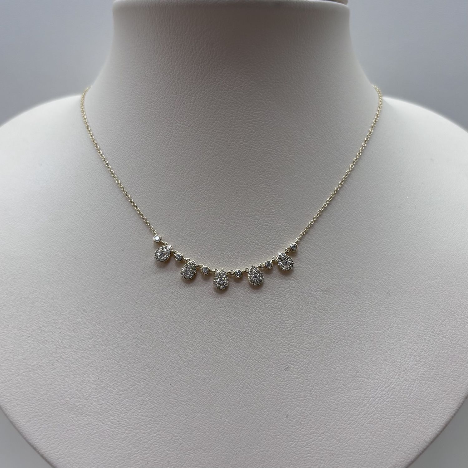 14KY and Diamond Teardrop  Necklace Bassali