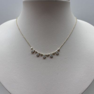 14KY and Diamond Teardrop  Necklace Bassali