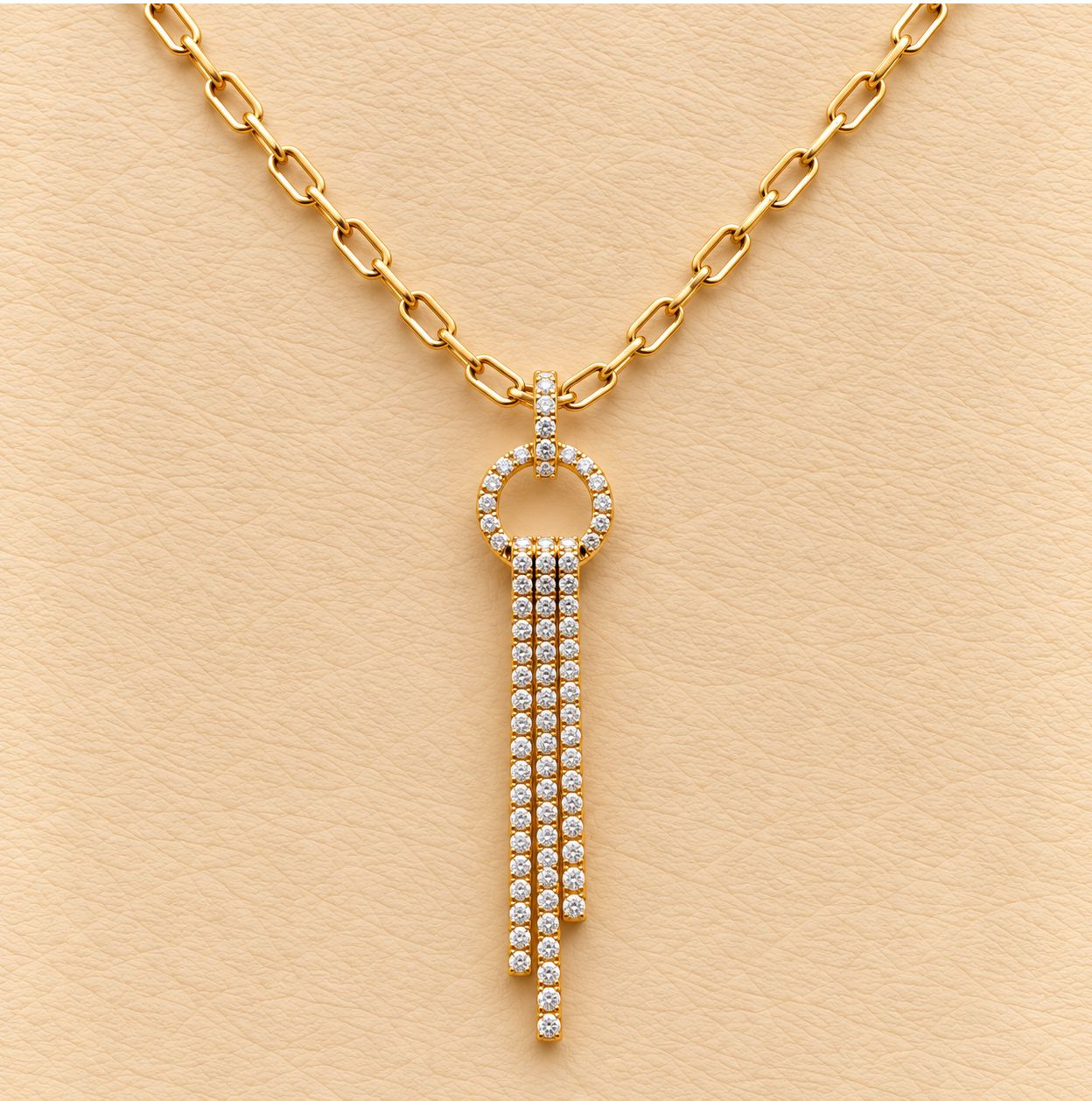 Cascading Diamond Fringe Necklace