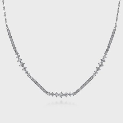 14K White Gold Diamond Necklace