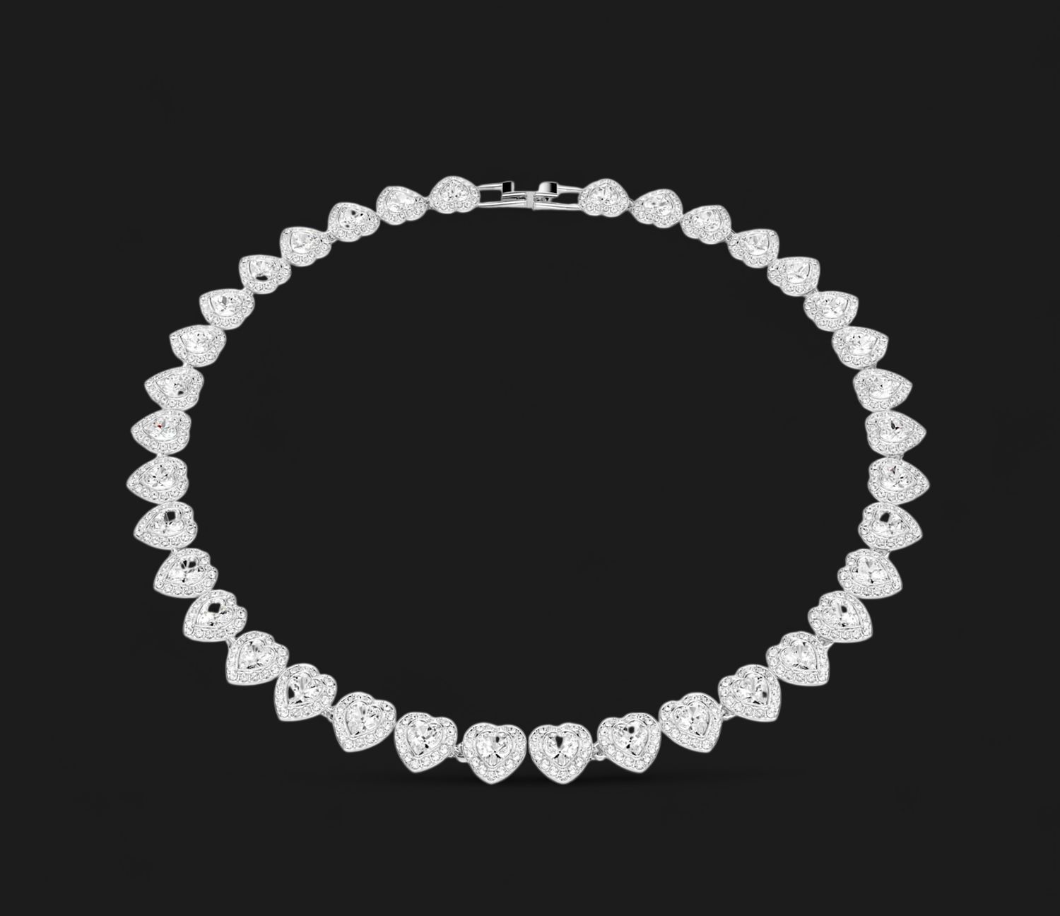 Ariana Grande x Swarovski Tennis Necklace, Mixed Cuts, Hearts-5720857