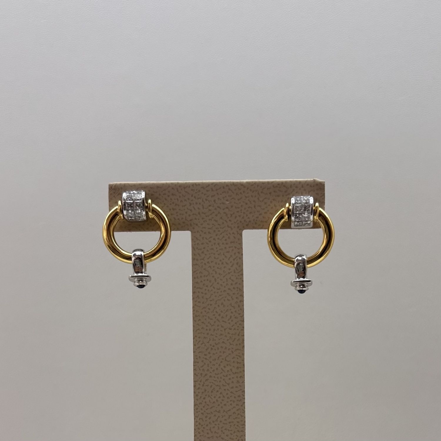 Mirage Two-Tone Rou Dia Earrings