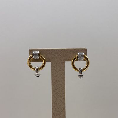 Mirage Two-Tone Rou Dia Earrings