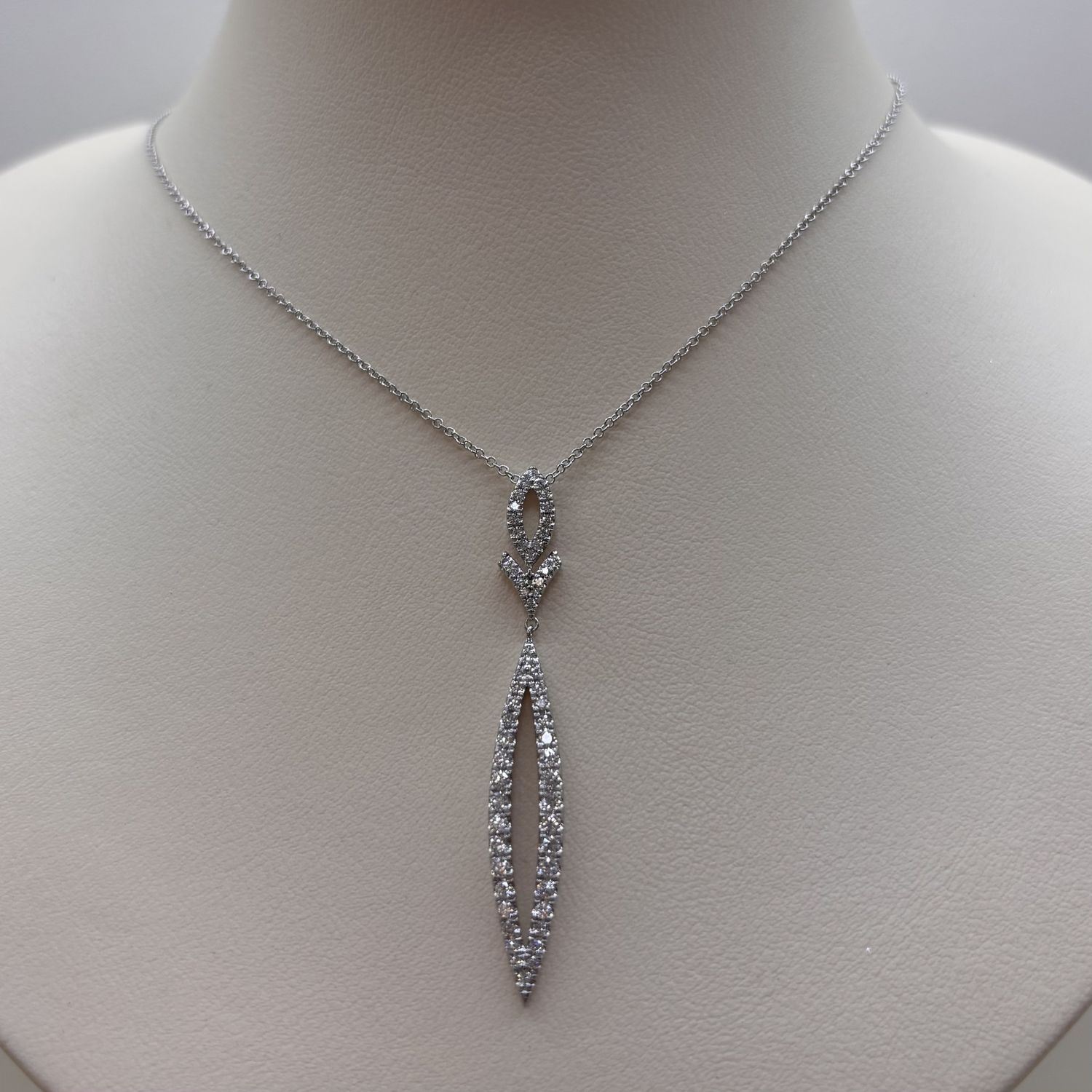 14KW Gabriel &amp; Co Open Diamond Necklace