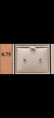 14KW 0.75ct Diamond Stud Earrings