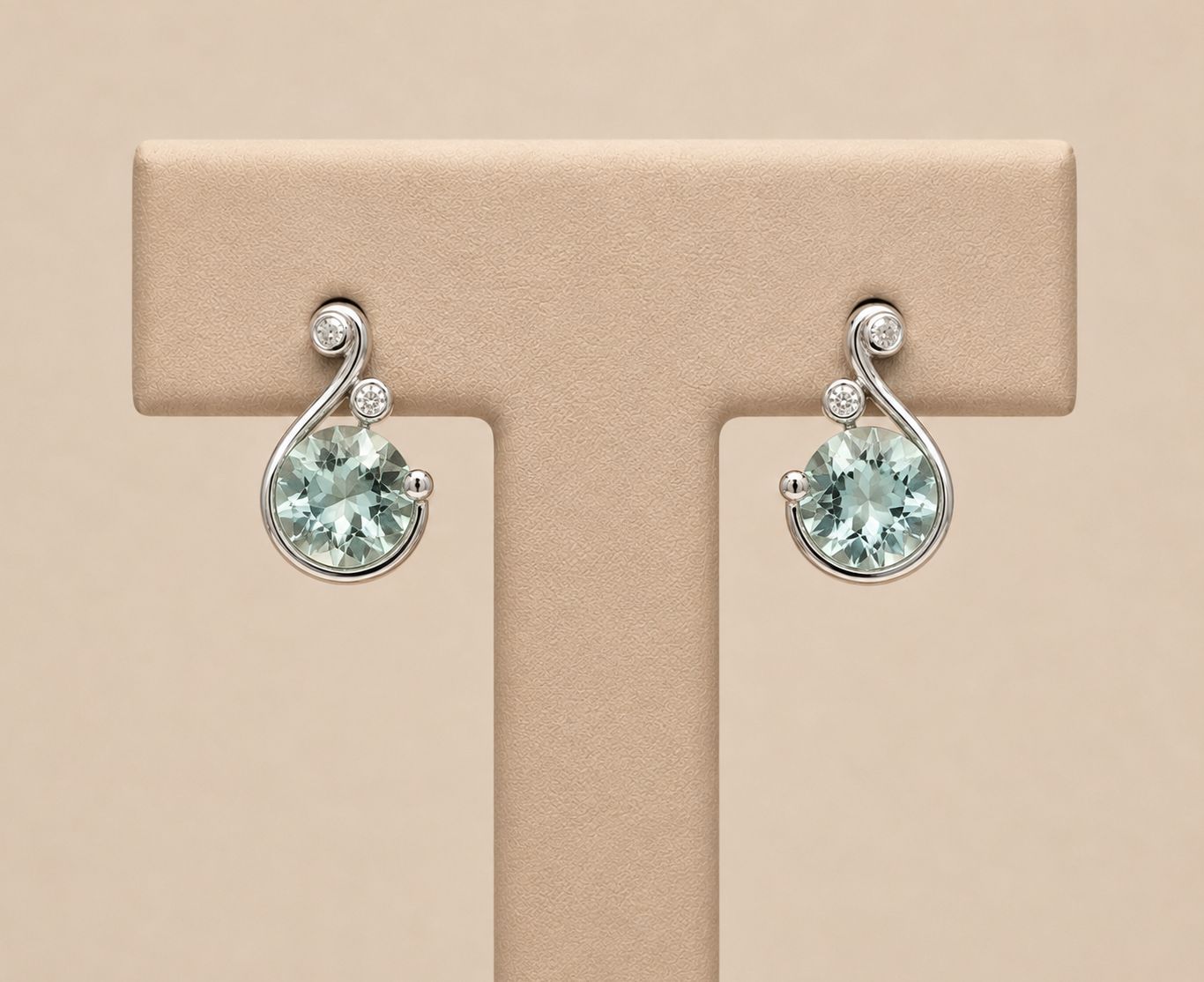 Aquamarine Diamond Earrings
