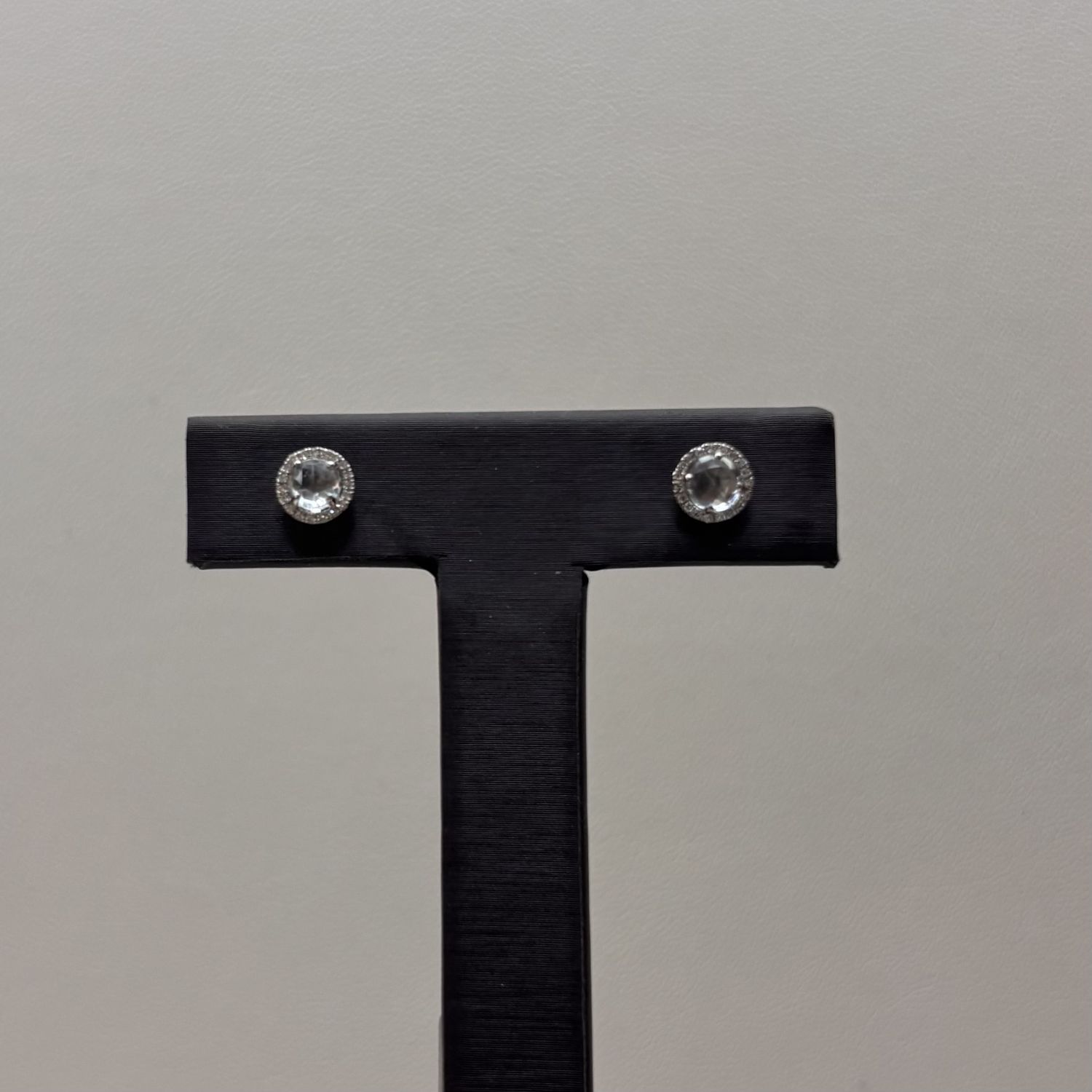 14KW Aquamarine &amp; Diamond Studs