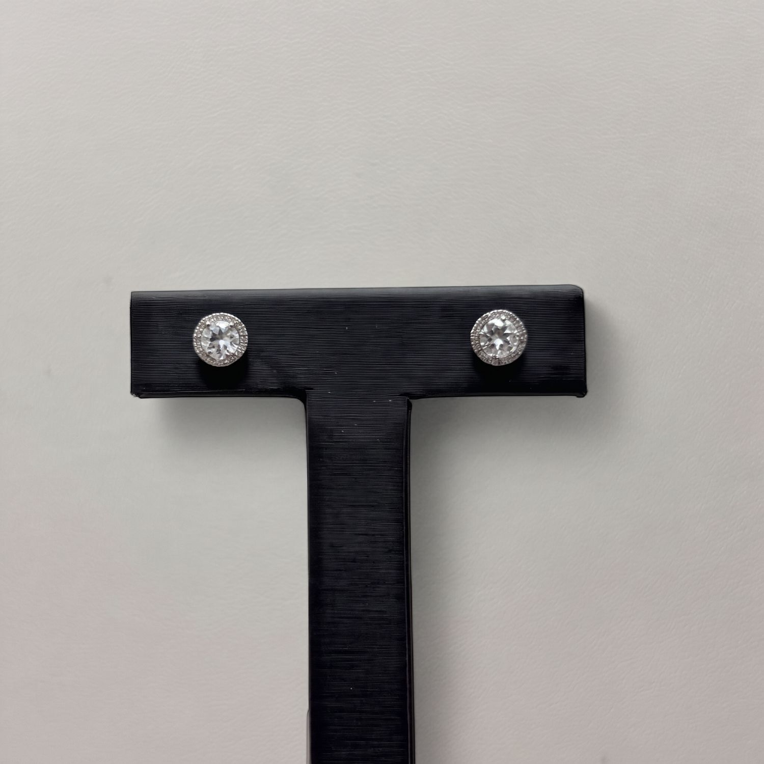 14KW Aquamarine &amp; Diamond Studs