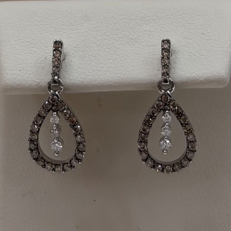 10KR (0.50tdw) Chocolate Diamond Tear Drop Earrings