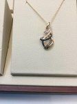 Chocolate Diamond Swirl Pendant w/Chain