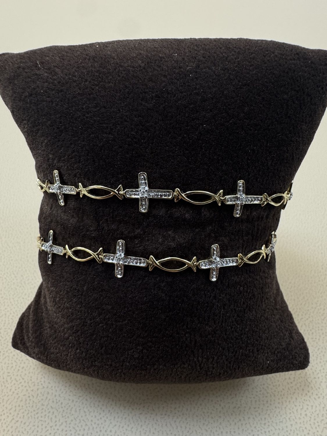 Diamond Cross Bracelet