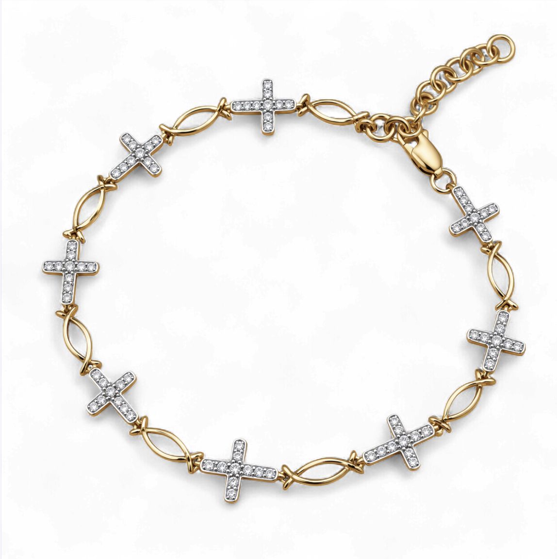 Diamond Cross Bracelet (4.5g)