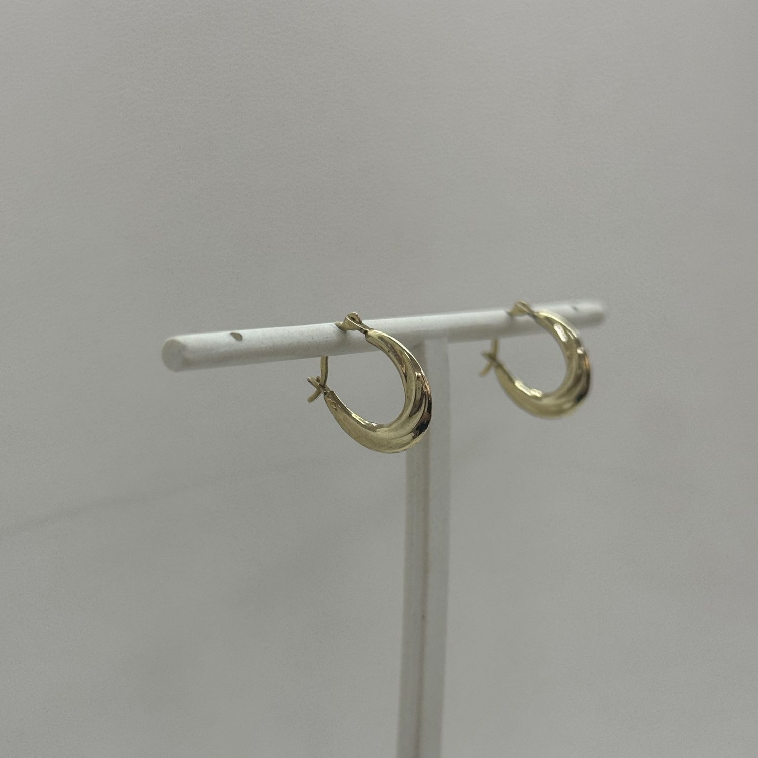 Draped Mini Gold Hoops, Metal: YG Hoop
