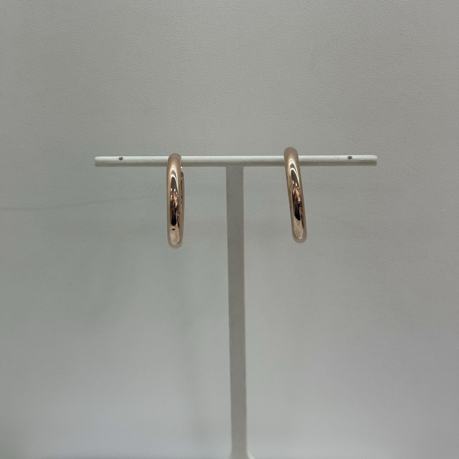 Rose Gold Hoop Earrings-Medium