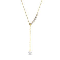 Freshwater Cultured Pearl and Gold Necklace Bassali