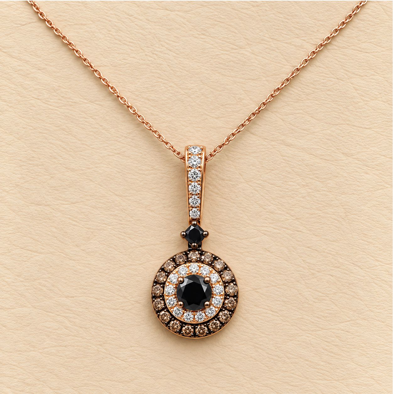 Chocolate Blue Diamond "Eye" Pendant