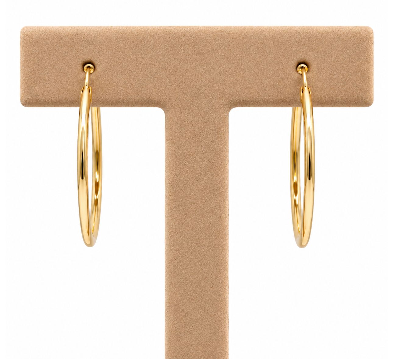 Flat Hoop Earrings-Medium (2.3g)
