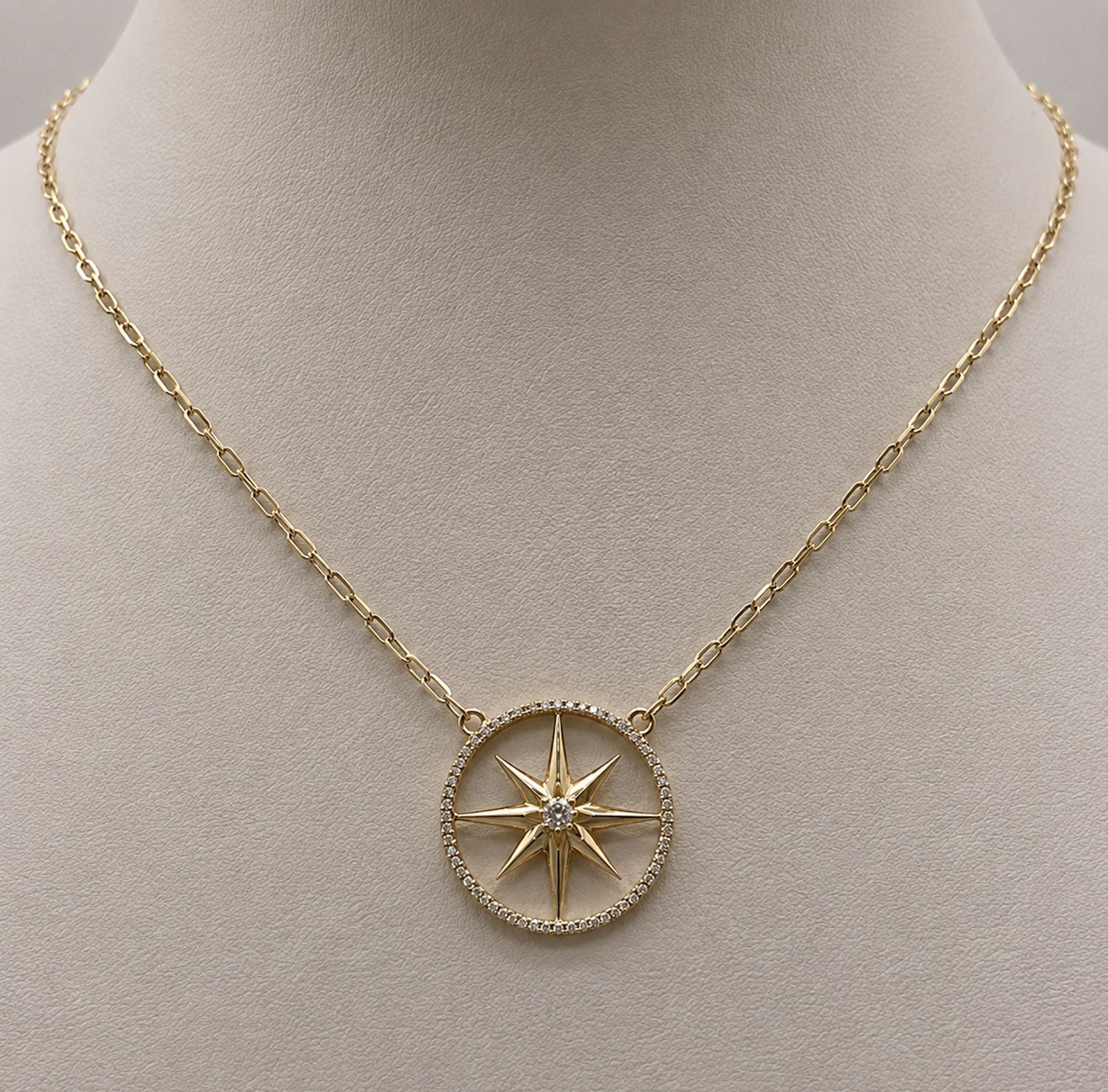 14KY Sun Diamond Pendant