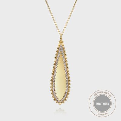 14K Yellow Gold Bujukan Diamond Necklace
