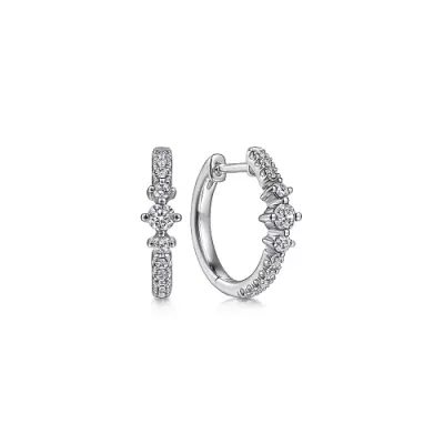 14KW Diamond Huggie Earrings