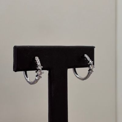 14KW Diamond Huggie Earrings