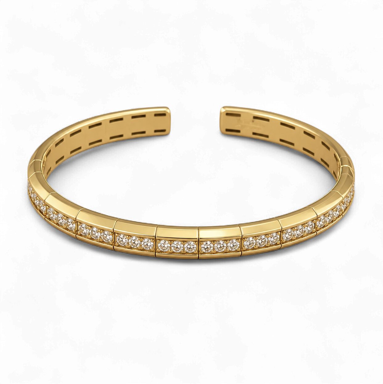 Diamond Cuff Bangle-Contemporary