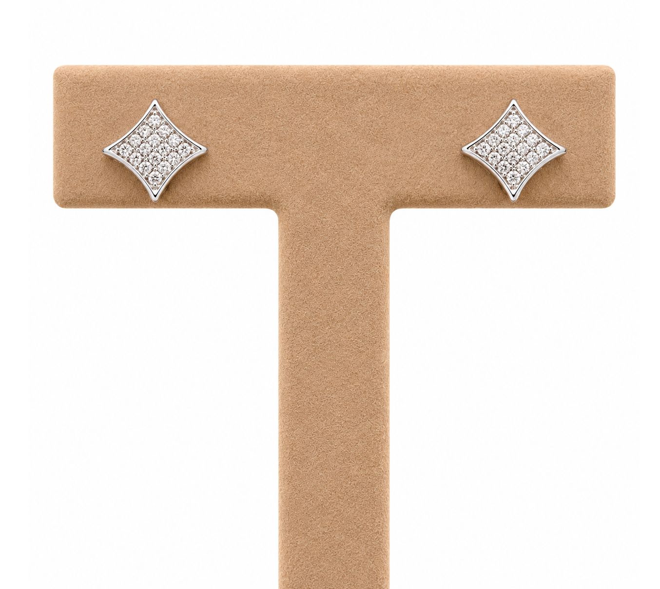 Square Princess Diamond Earrings