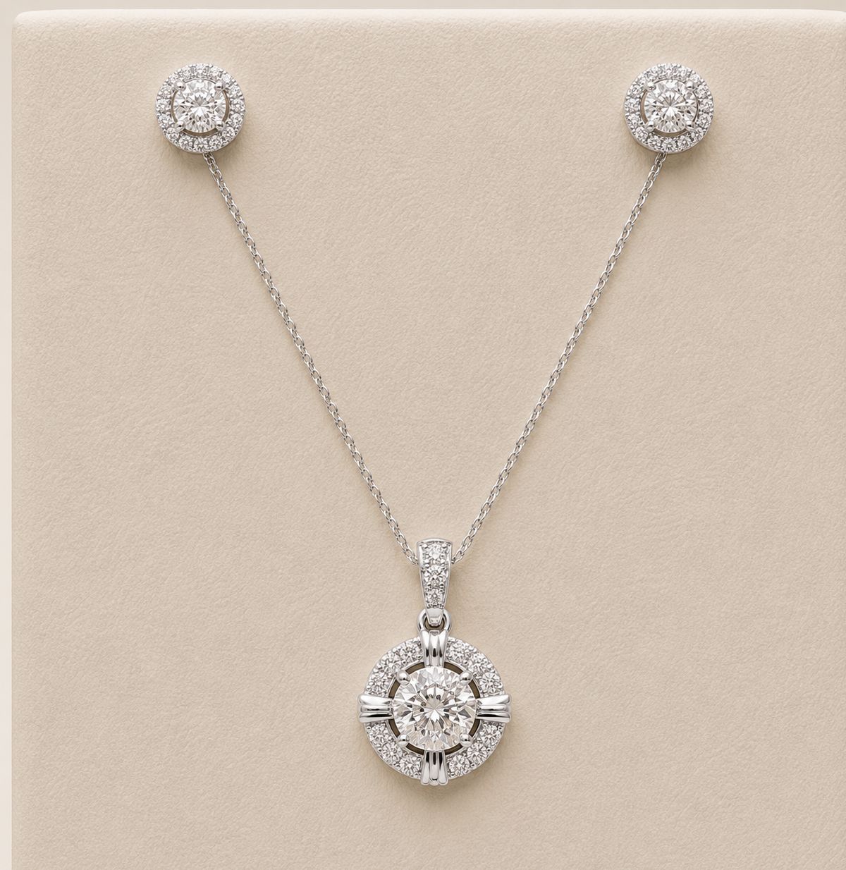 18k Celtic Cross Diamond Earrings