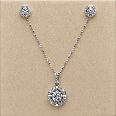 18k Celtic Cross Diamond Earrings