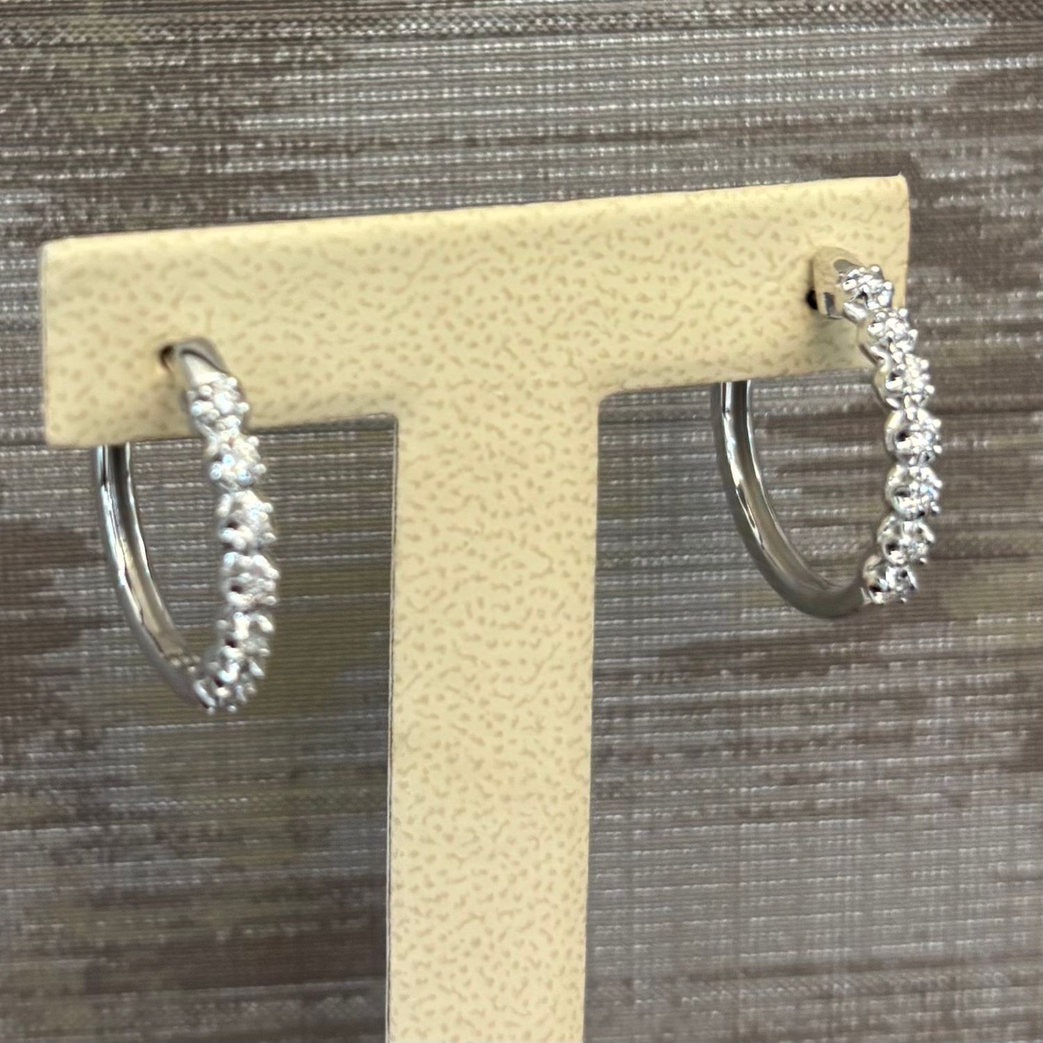 Small Diamond Hoop Earrings (0.35tdw)
