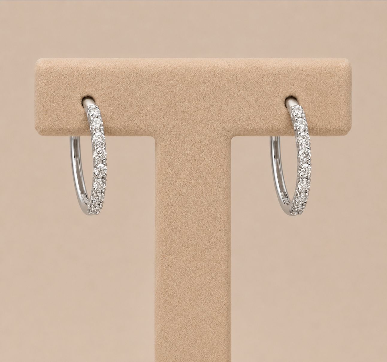 Small Diamond Hoop Earrings (0.35tdw)