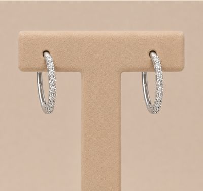 Small Diamond Hoop Earrings (0.35tdw)