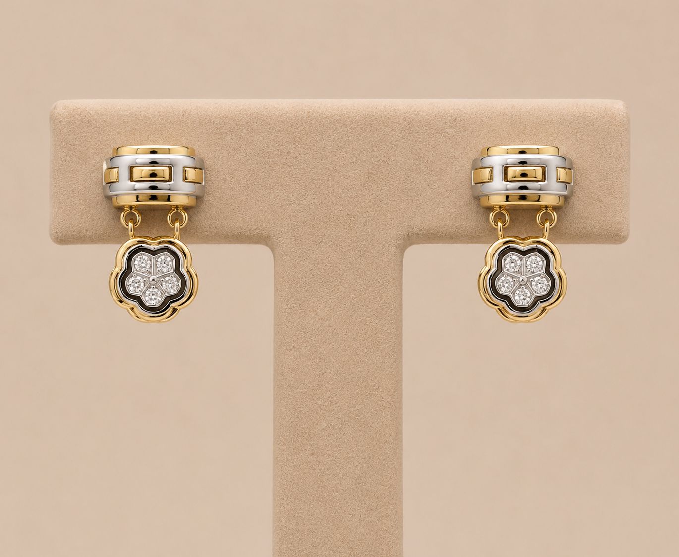 Versatile Two-Tone Flower Earrings