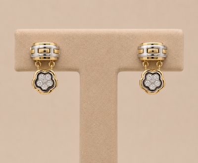 Versatile Two-Tone Flower Earrings