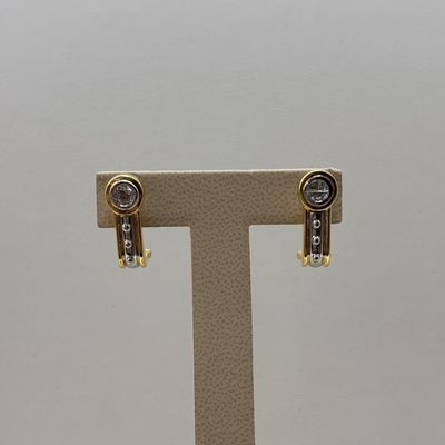 18KY Diamond &amp; Gold Mirage Earrings (2)