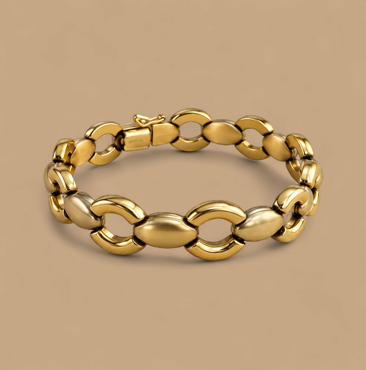Gold Alternating Link Bracelet (11.5g)