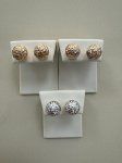 Gold Stud Ball Earrings -large