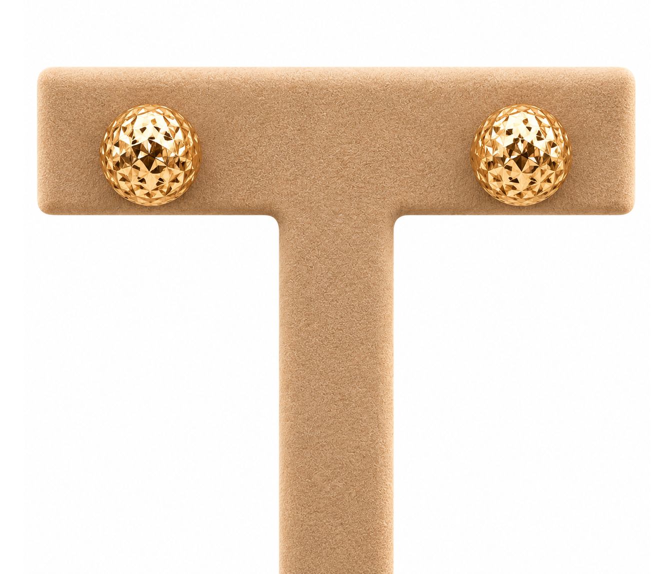 Sparkle Stud Ball Studs-Large (1.5g), Material: Rose Gold