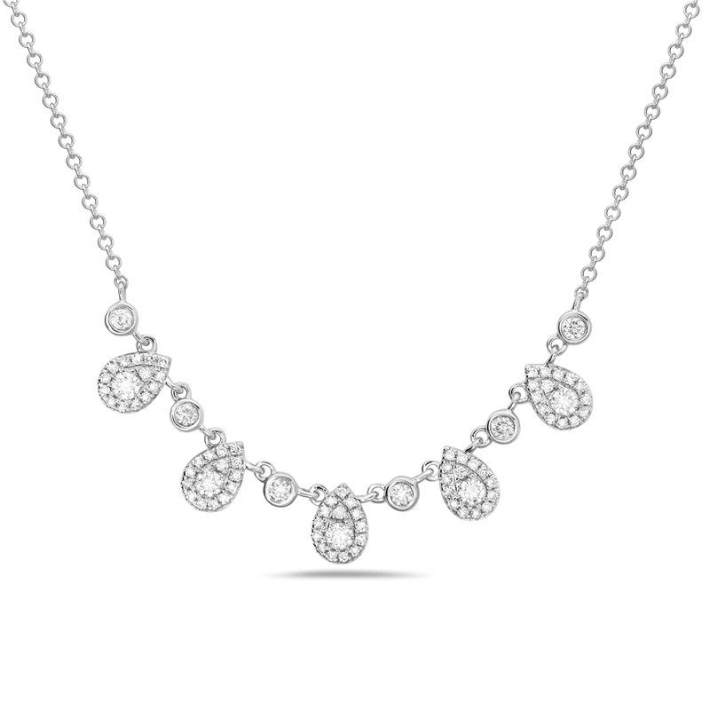 Diamond Pear Dangle Necklace Bassali