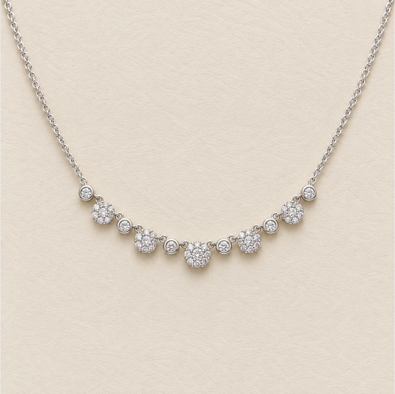 Diamond Teardrop Dangle  Necklace