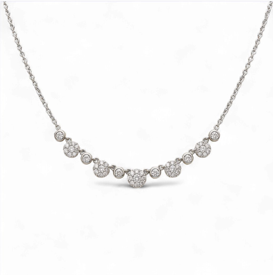 Teardrop Dangle Diamond Necklace